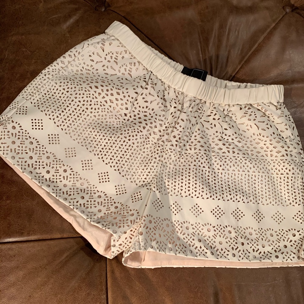 Vegan leather shorts